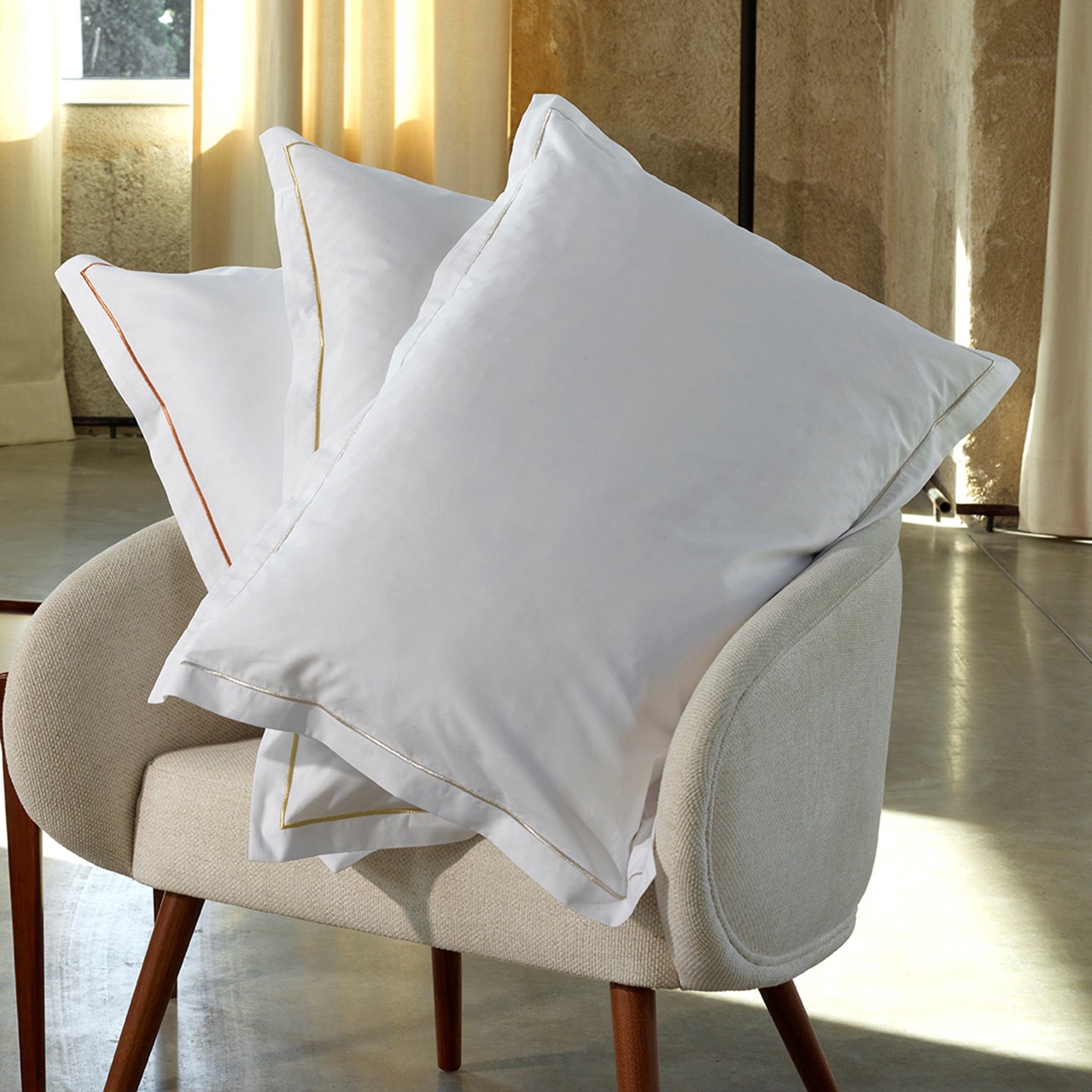 Gardénia Pillowcase Pair with Flanges